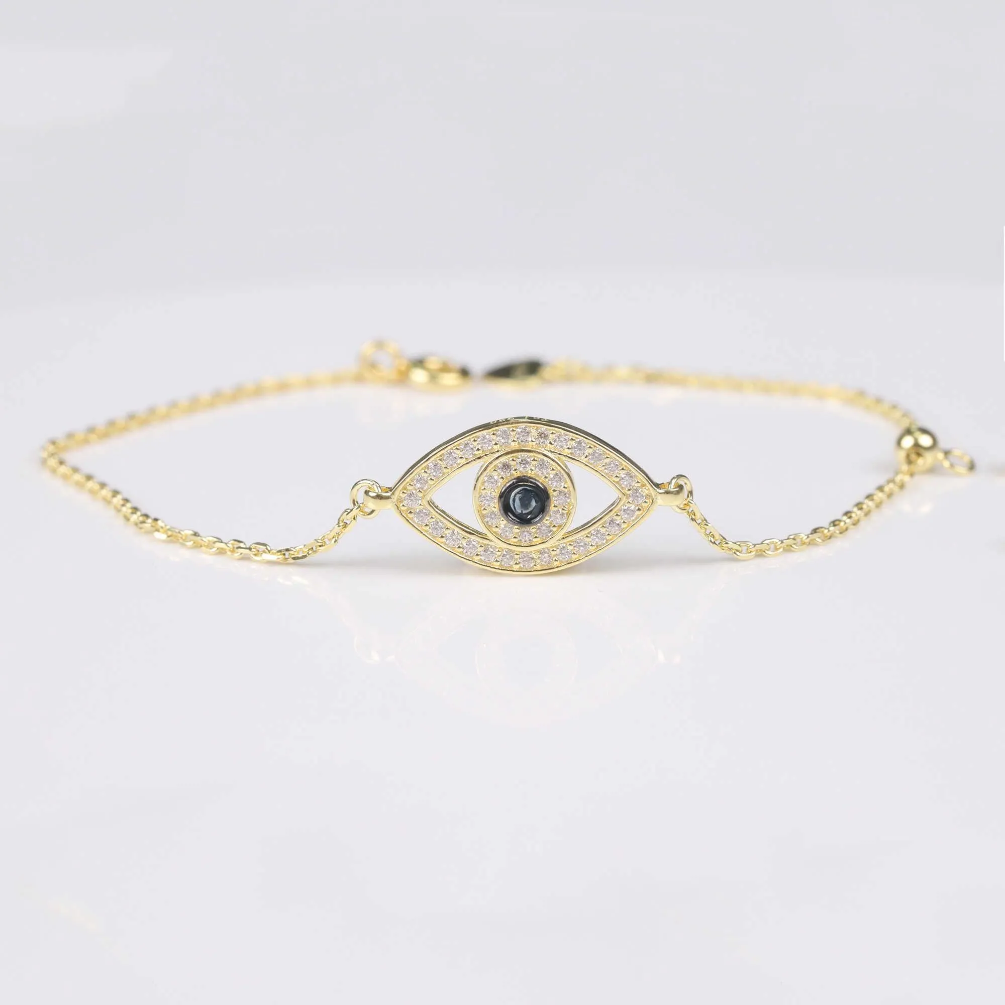 Modern Sapphire Evil Eye Bracelet