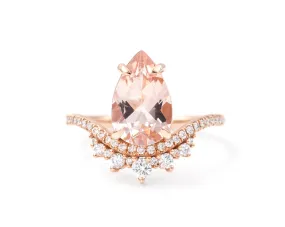 Morganite Coronet Ring