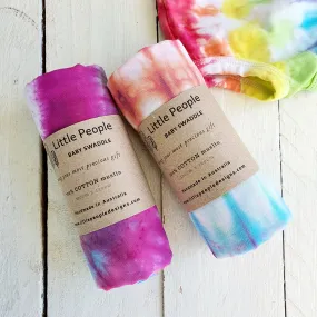 Muslin Swaddle - Hand Dyed - Rainbow - Extra Large