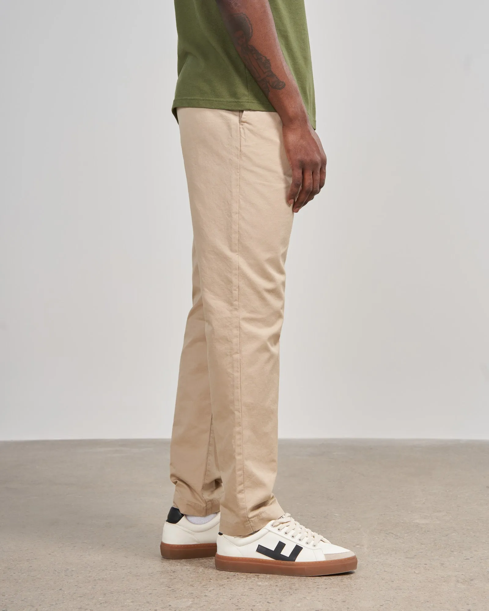 Natural Canvas Pull-On Chino