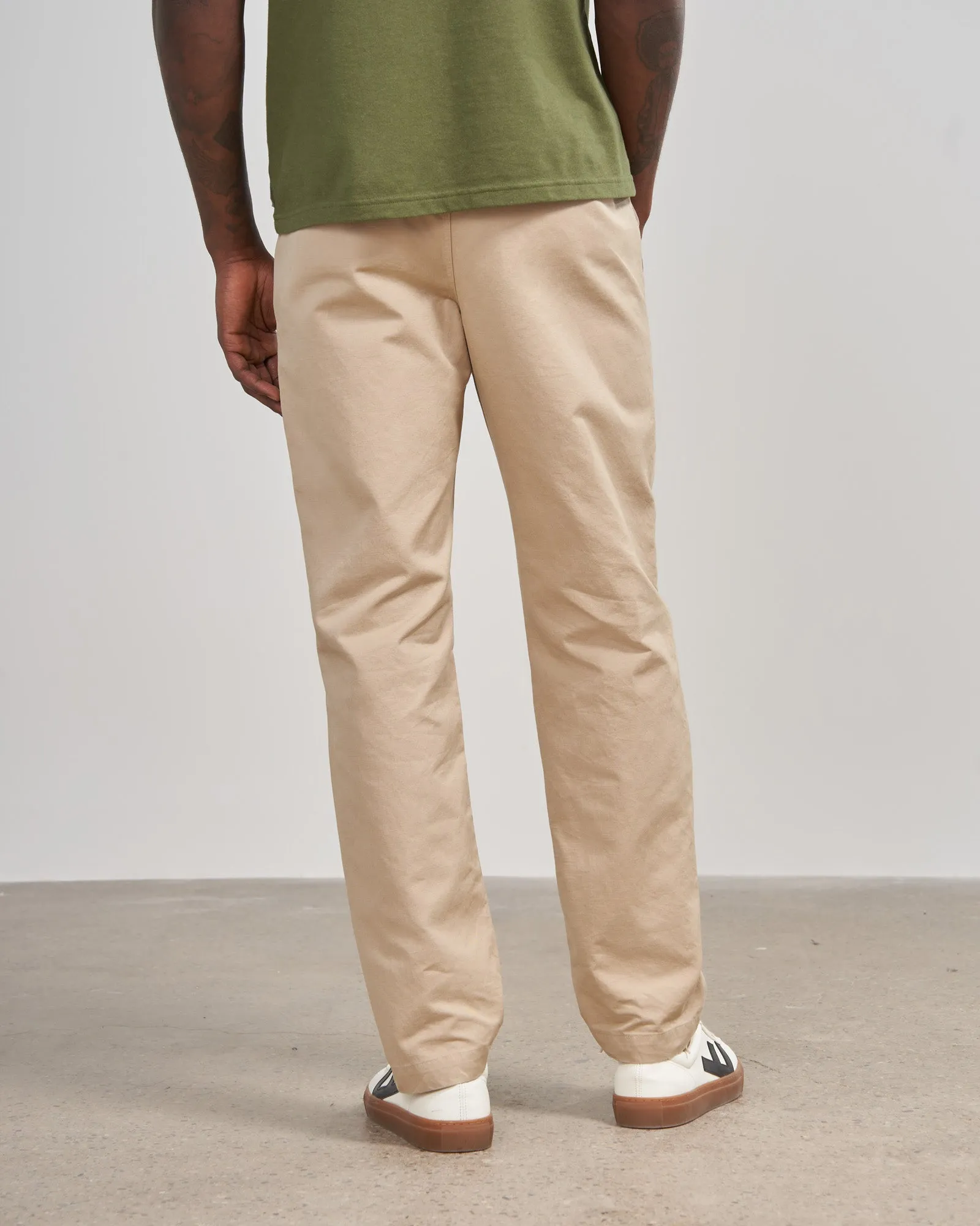 Natural Canvas Pull-On Chino