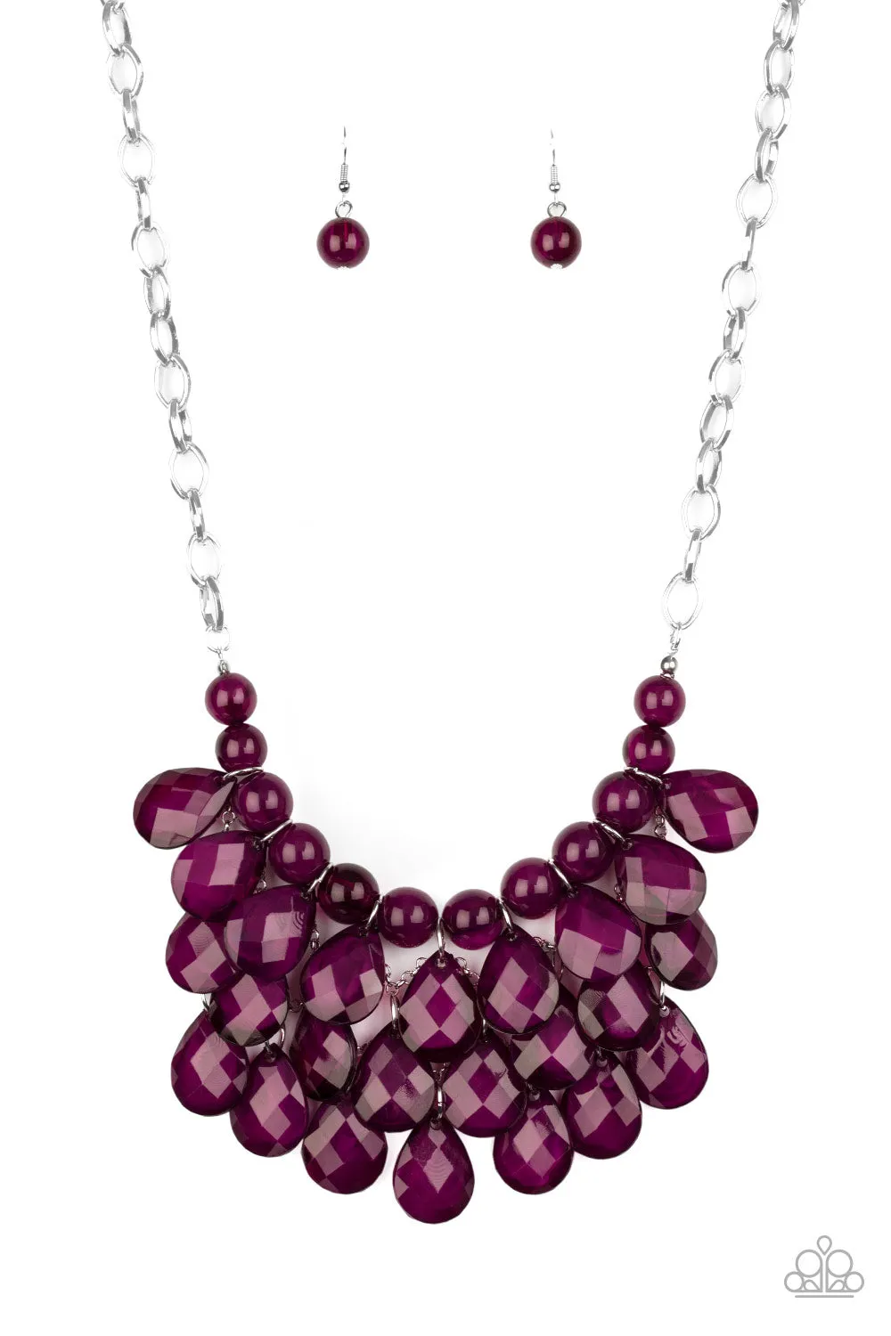 Paparazzi Accessories - Sorry To Burst Your Bubble #N398 - Purple Necklace