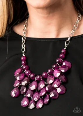 Paparazzi Accessories - Sorry To Burst Your Bubble #N398 - Purple Necklace