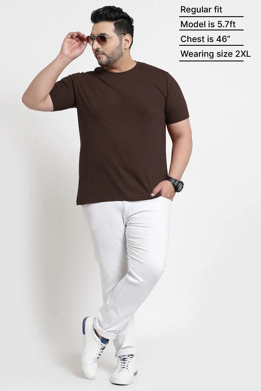 Plus Size - Coffee Brown - Classic Crew