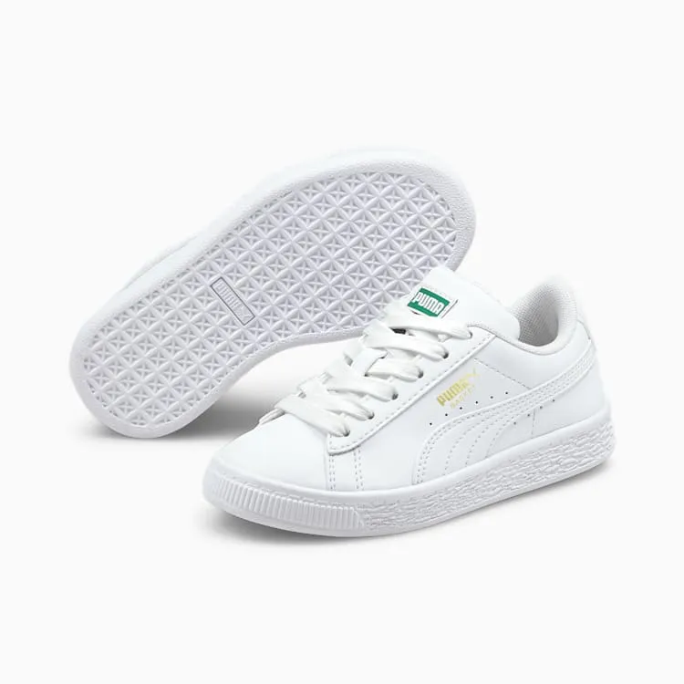 PUMA JUNIOR BASKET CLASSIC XXI WHITE SHOE