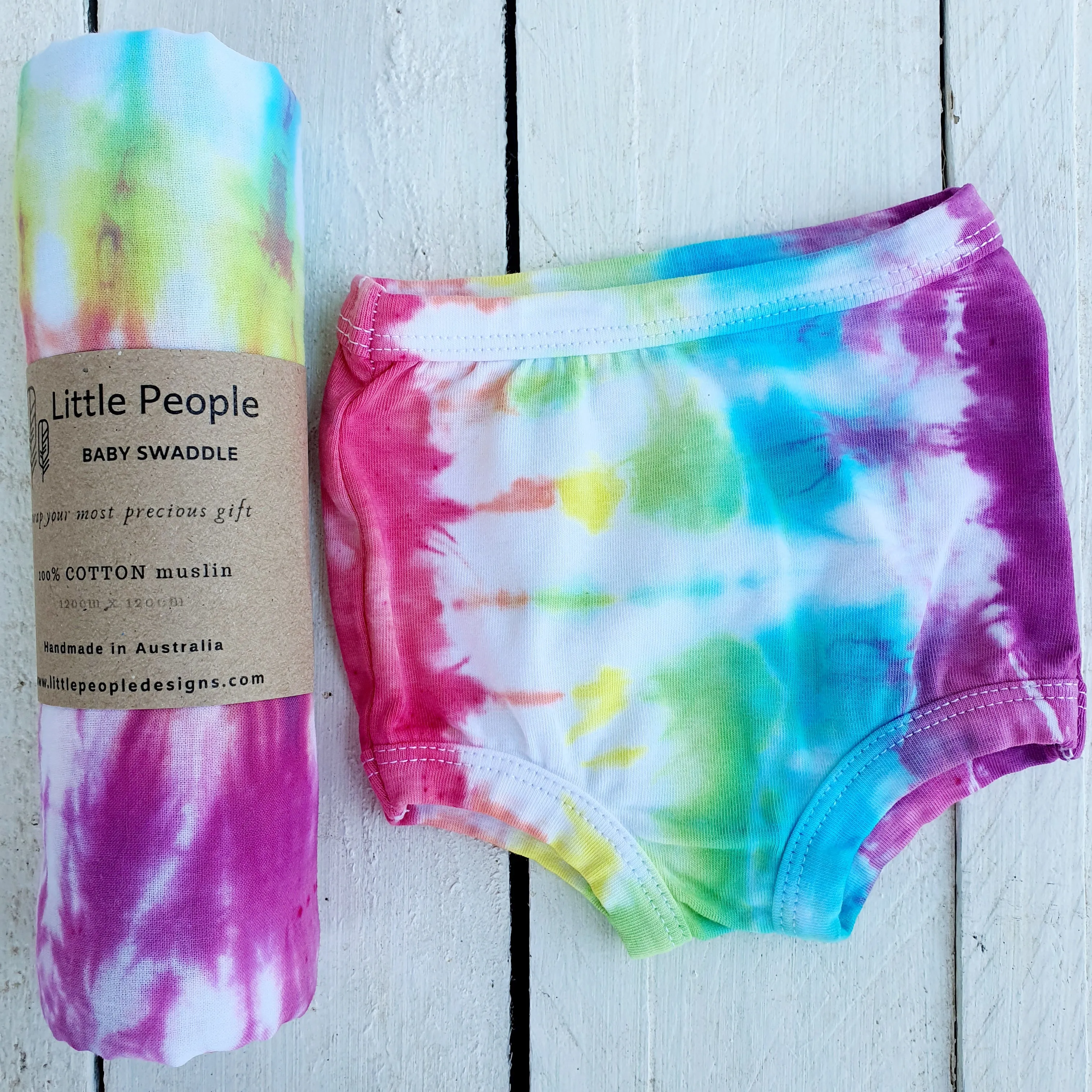 Rainbow Tie Dye Nappy Covers - Bloomers