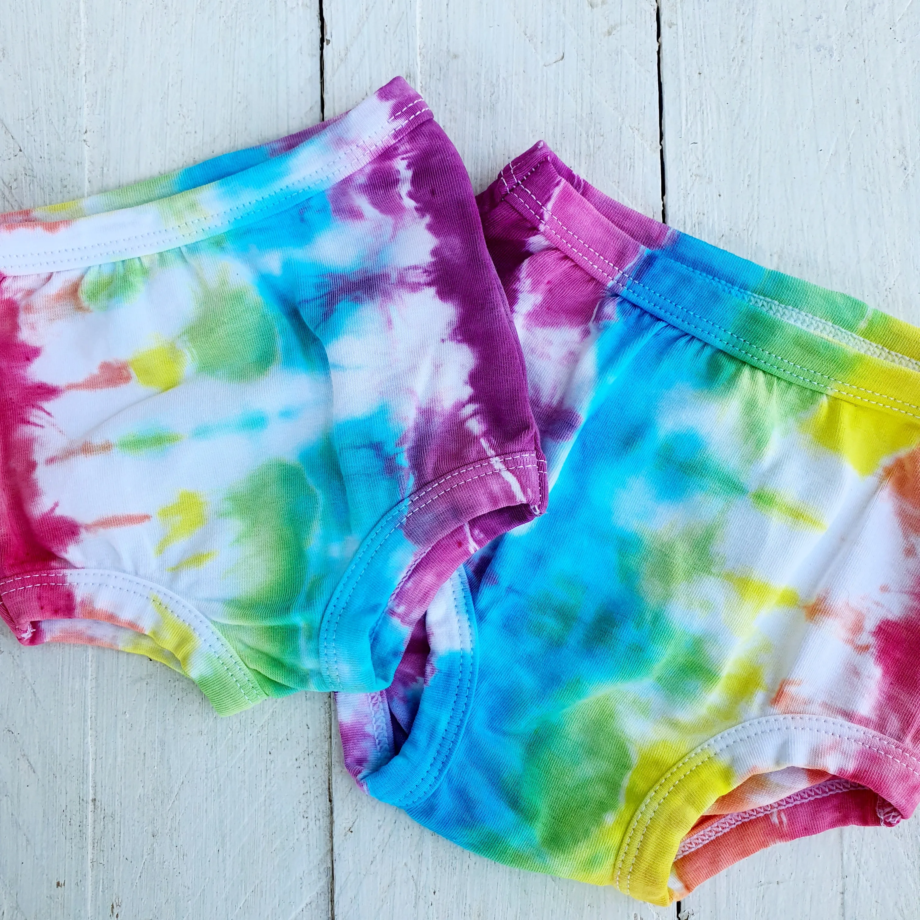 Rainbow Tie Dye Nappy Covers - Bloomers