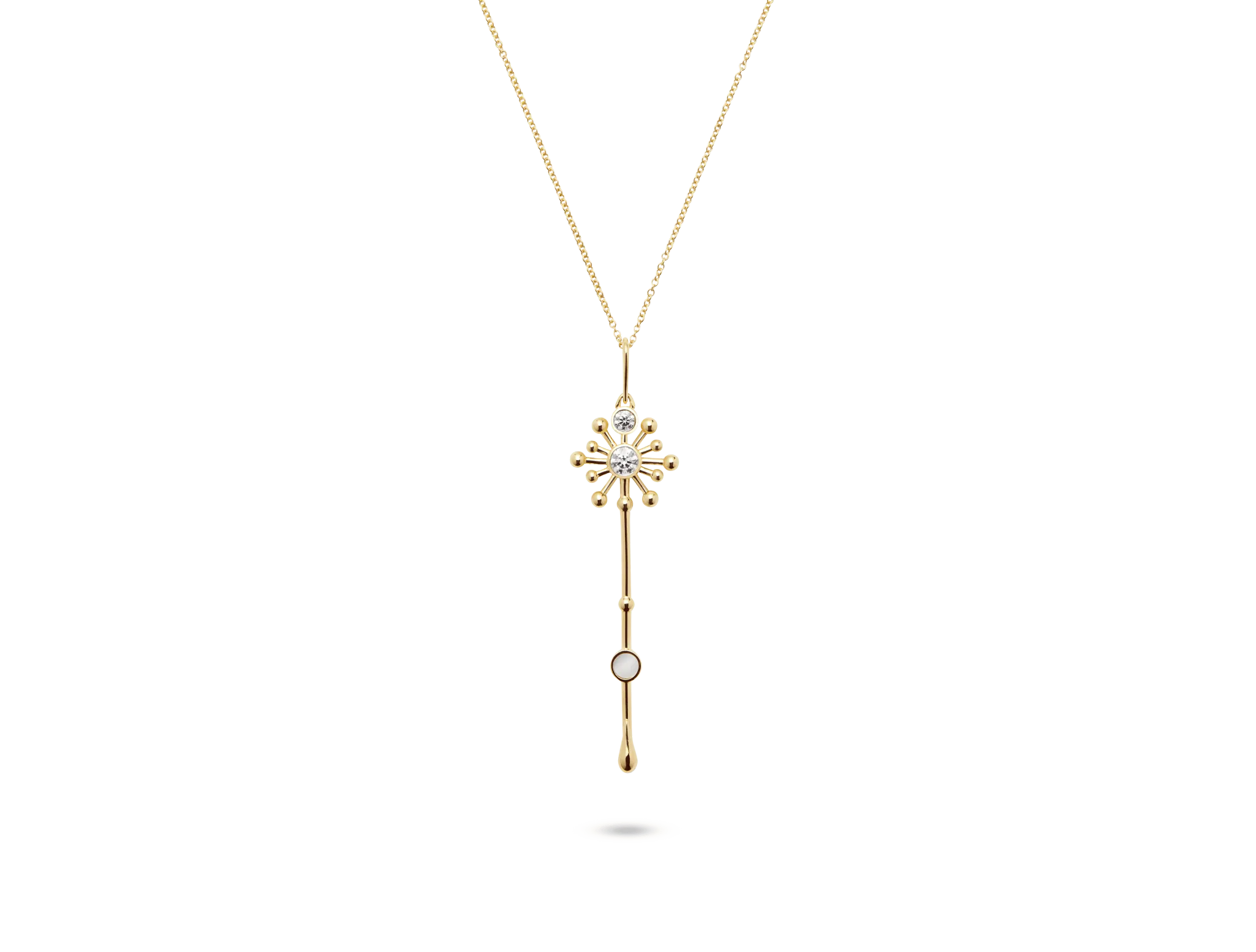 Roseate x Lightbox Lab-Grown Diamond ct. Light Wand Pendant | White