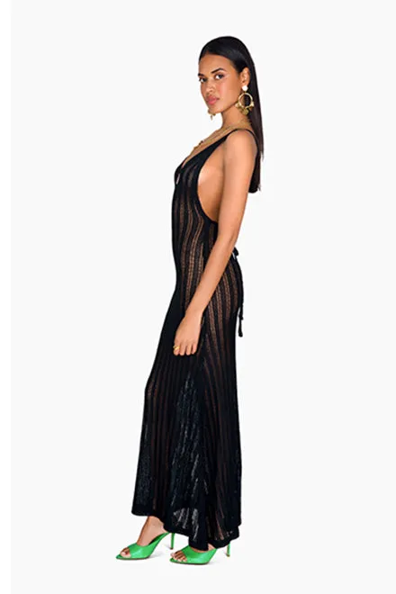 Sheer Crochet Maxi Dress