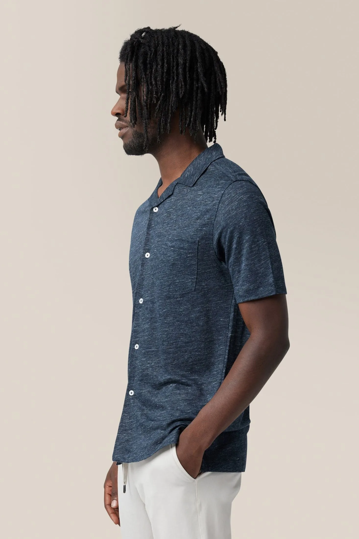 Short Sleeve Camp Shirt | Linen