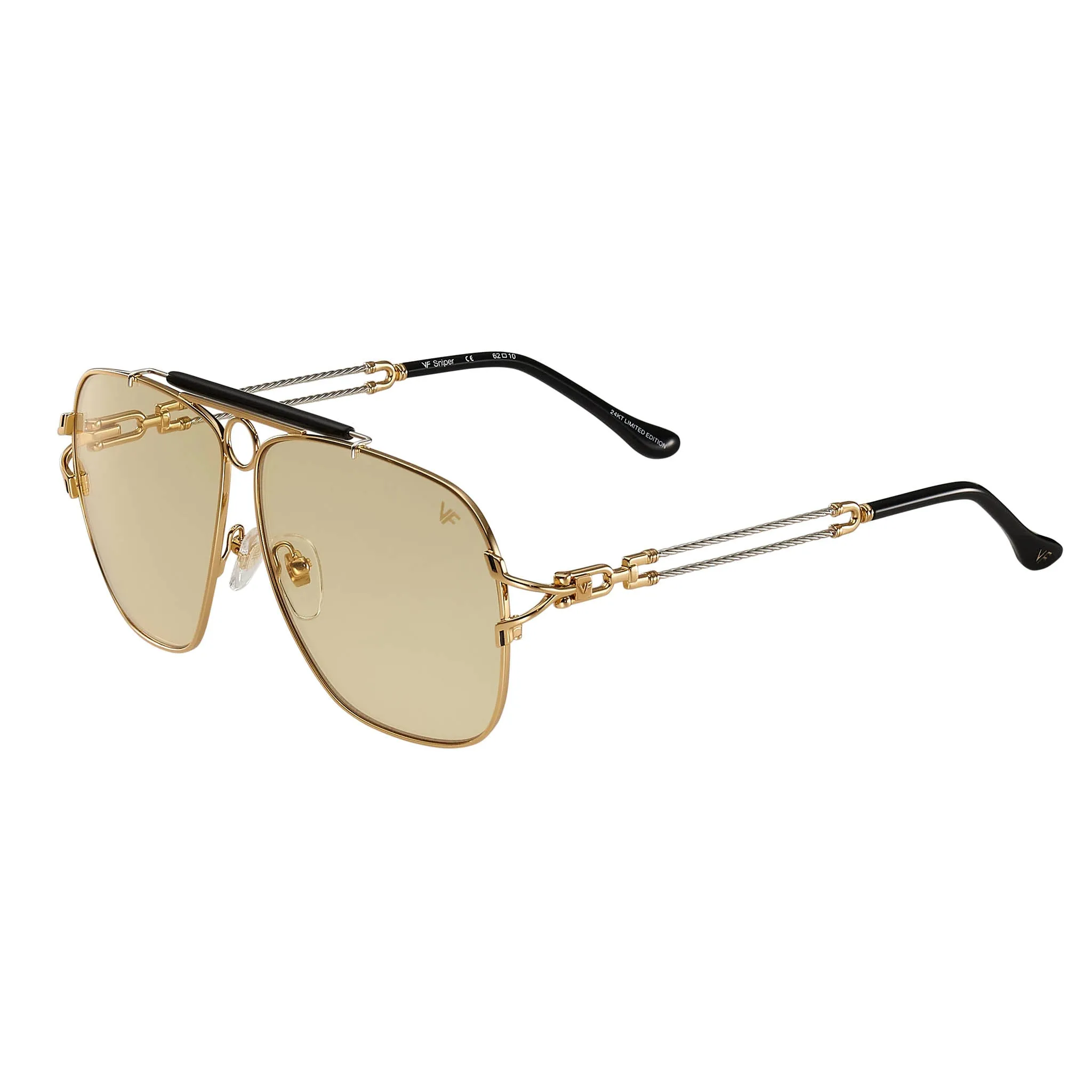 Sniper 24KT Two-Tone Yellow Gold