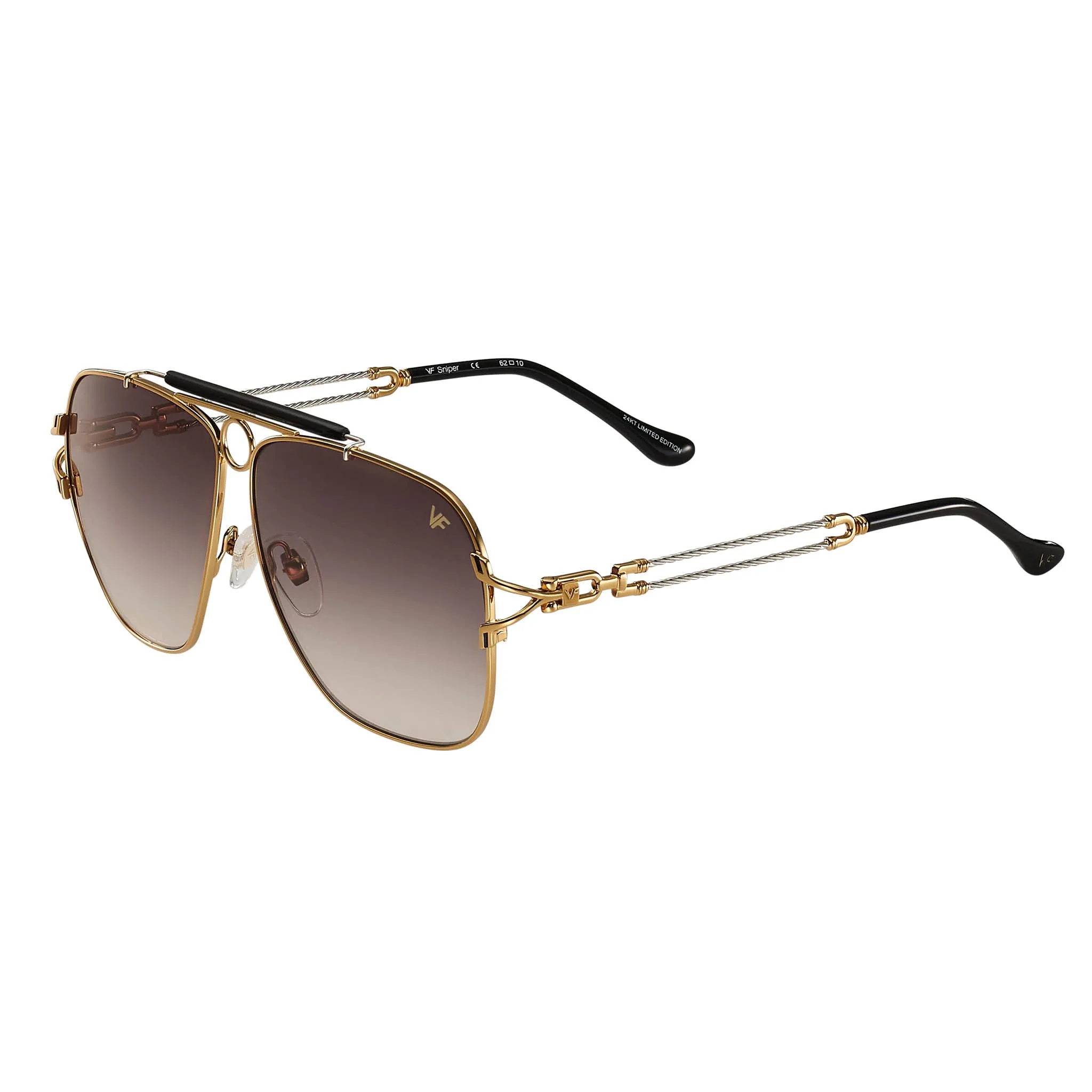 Sniper 24KT Two-Tone Yellow Gold