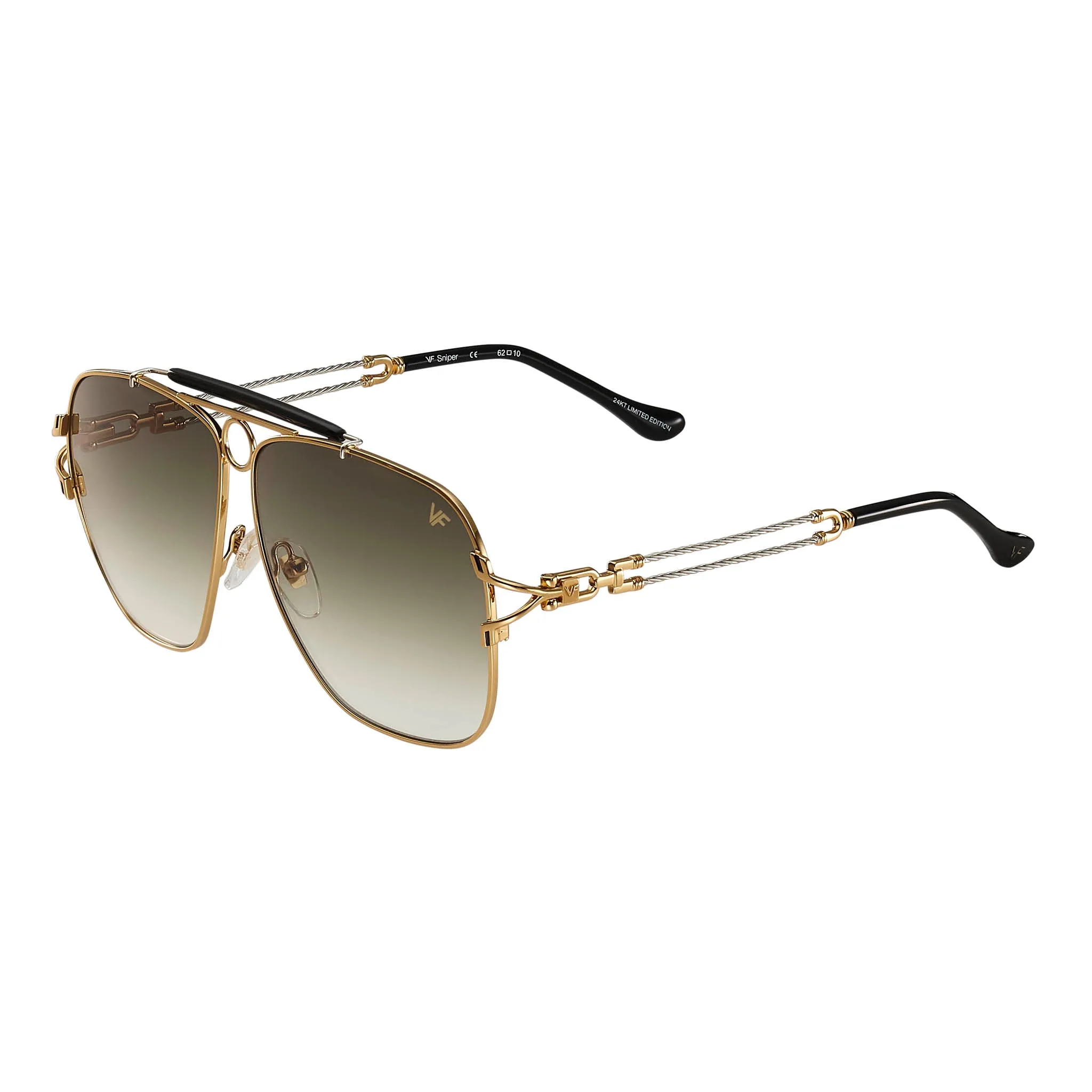 Sniper 24KT Two-Tone Yellow Gold