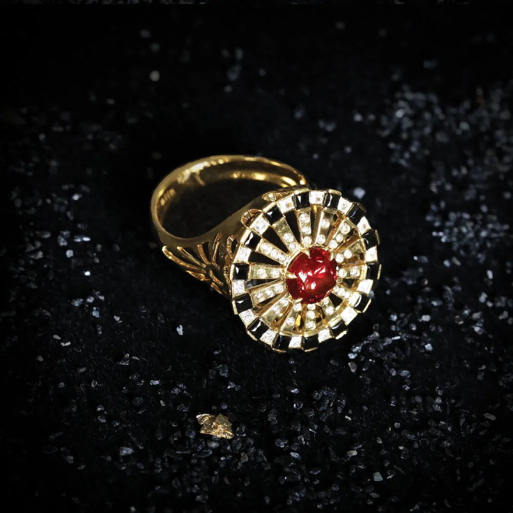 Solar Fine Sun Cocktail Ring