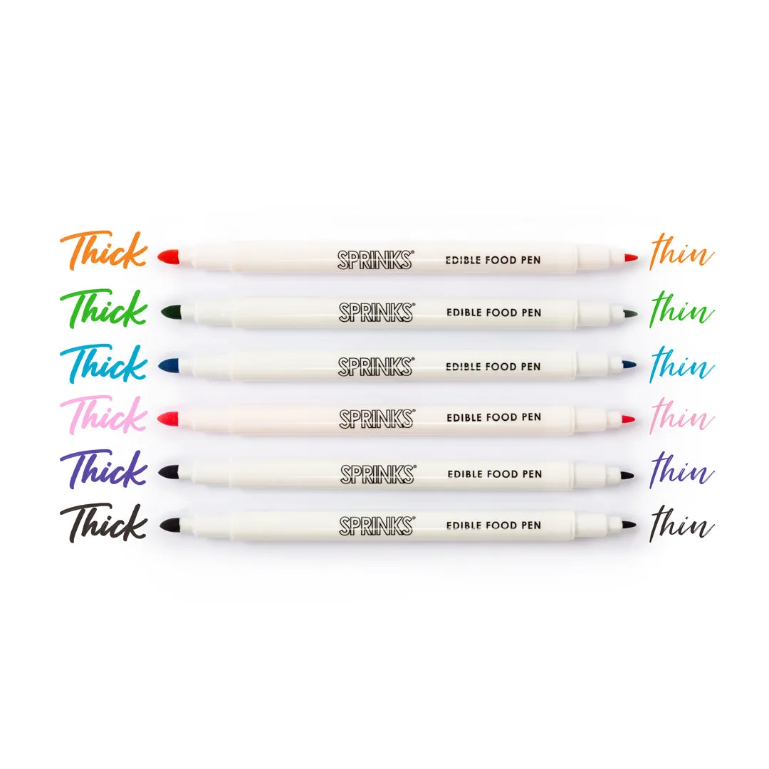 Sprinks Edible Markers - 6 Double Sided Pastel Colours