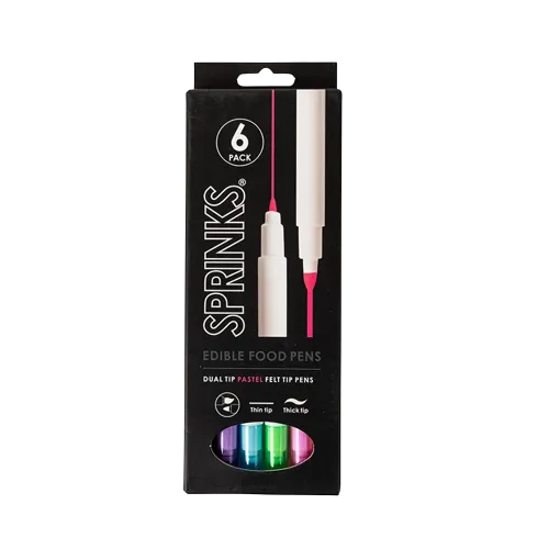 Sprinks Edible Markers - 6 Double Sided Pastel Colours