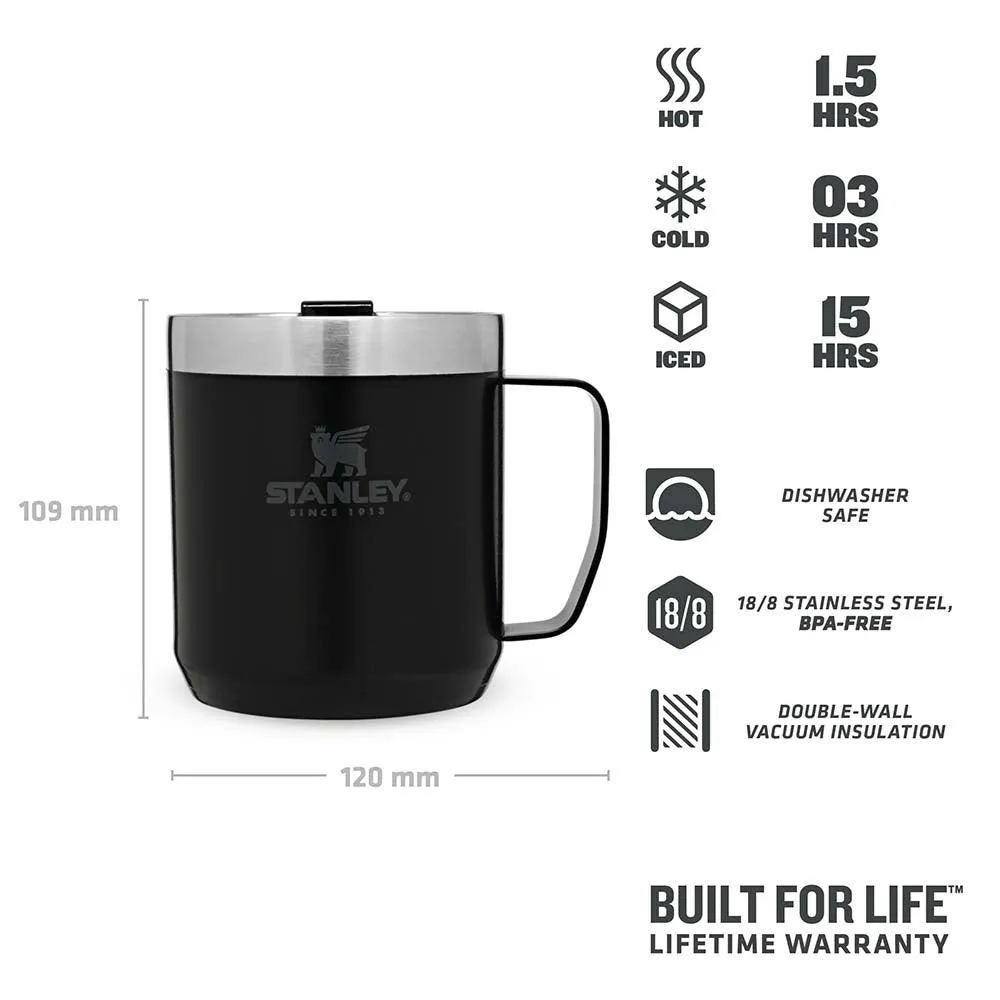 Stanley Classic Mug Kamp Barda Siyah 0.35 L