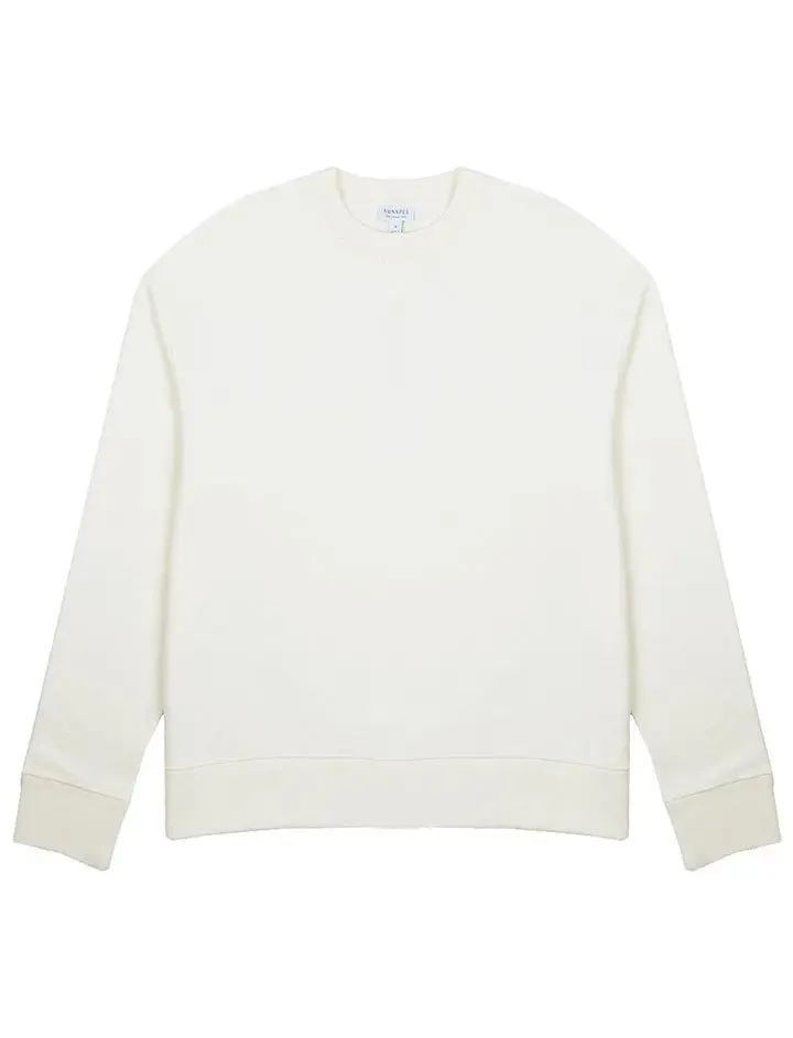 Sunspel Loopback Sweatshirt Archive White