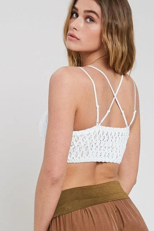 Sydney Lace Bralette - White