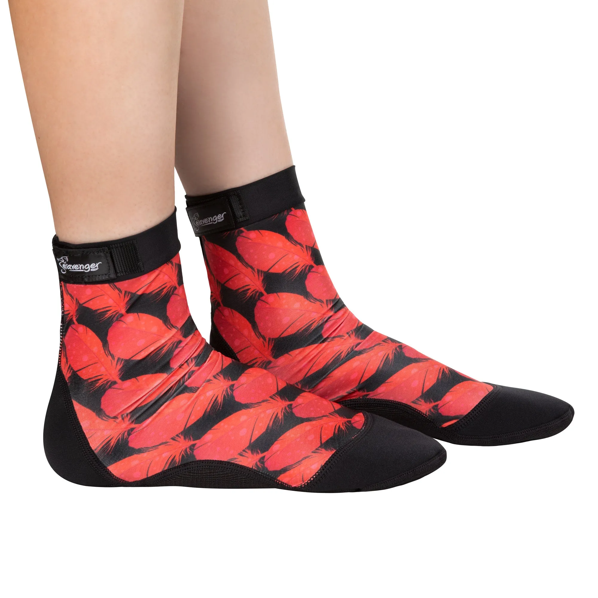 Tall SeaSnug Beach Socks - Red Feather