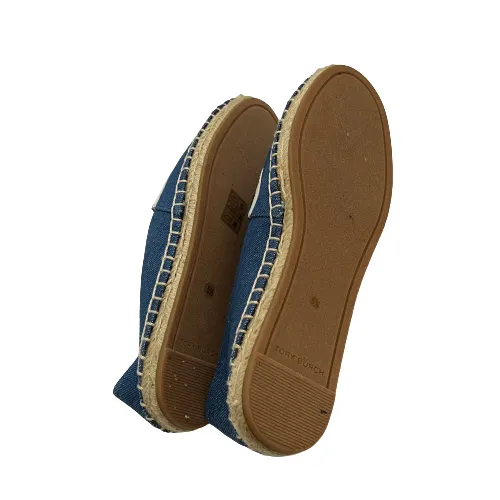 Tory Burch Poppy Denim Espadrille Flats | Like New |