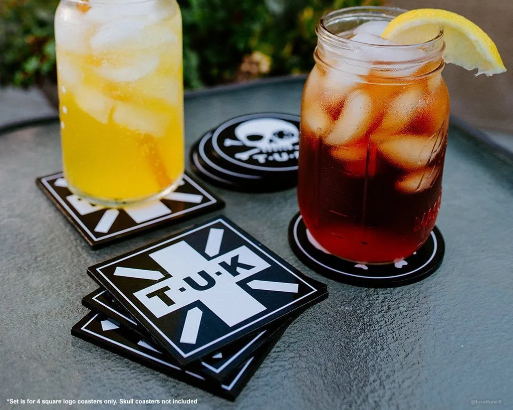 T.U.K. Square Logo Coaster 4-Pack