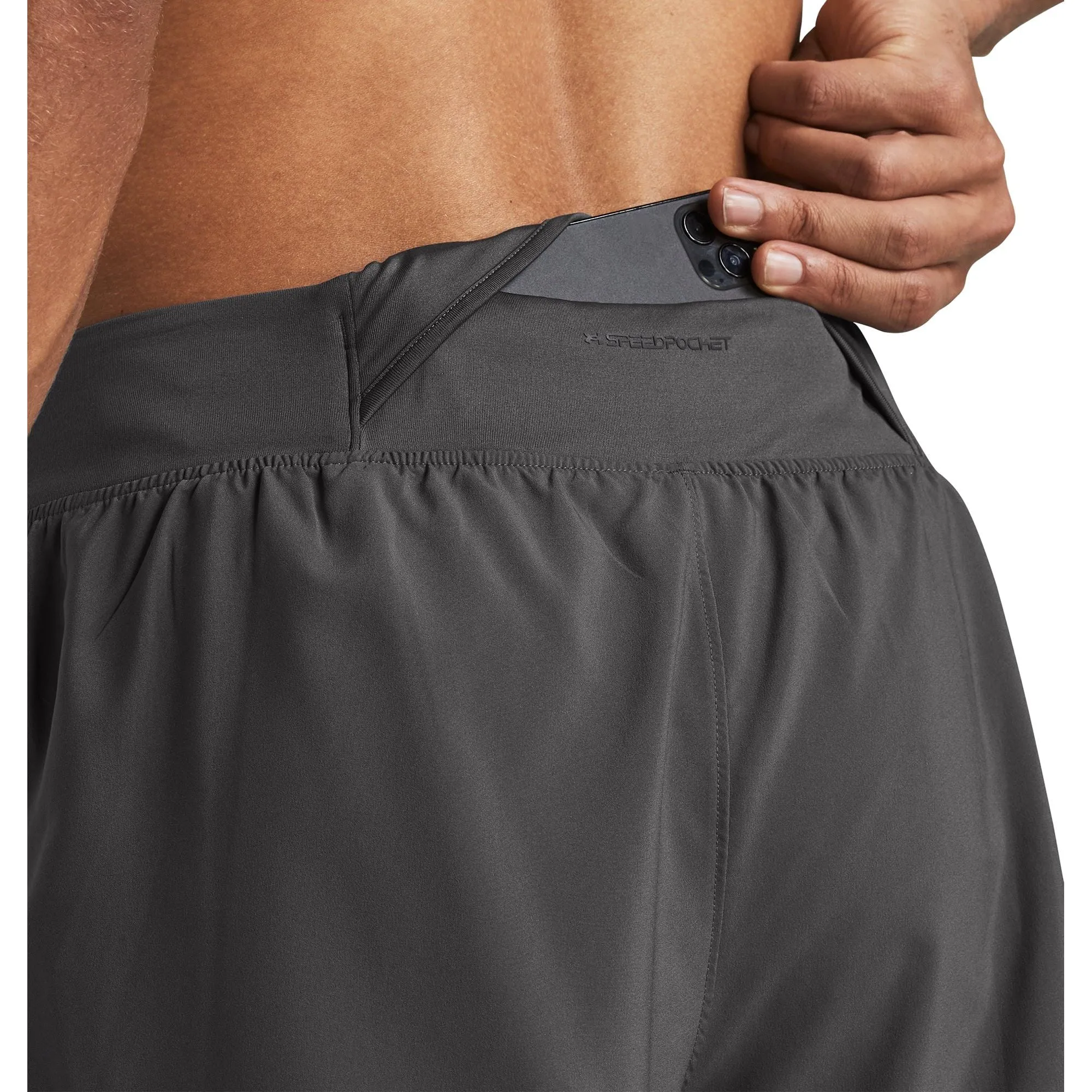 Under Armour Launch Elite 2 In 1 Mens Running Shorts - Grey