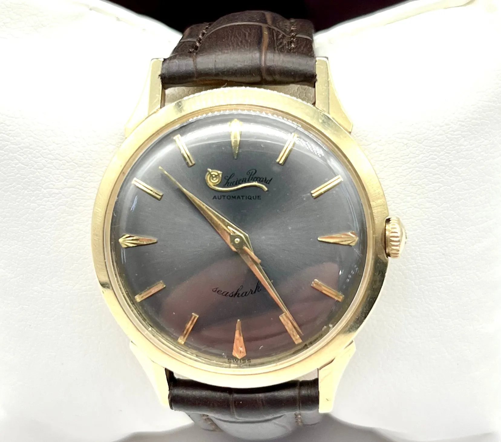 Vintage Lucien Piccard SeaShark Automatic Movement 14k Watch