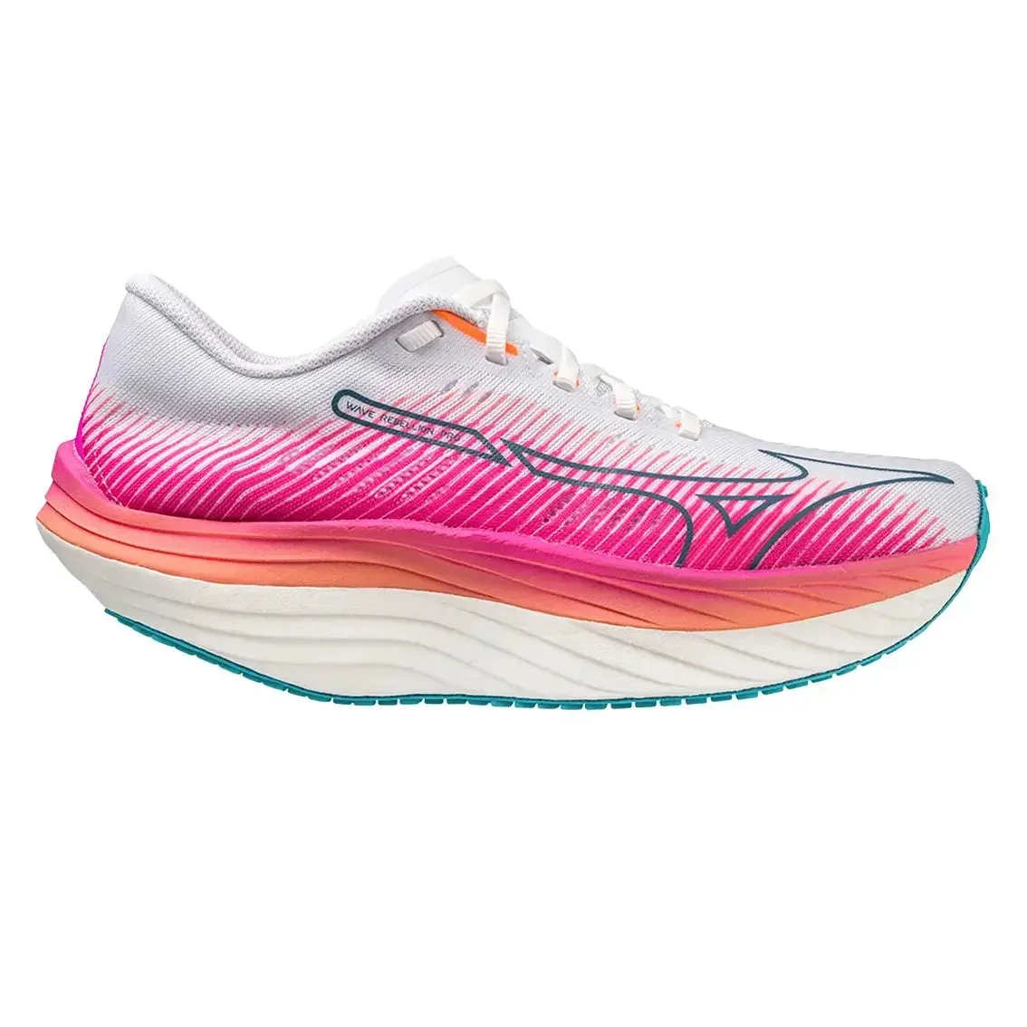 Womens Mizuno Wave Rebellion Pro - High-Vis Pink  / Ombre Blue / Purple Punch