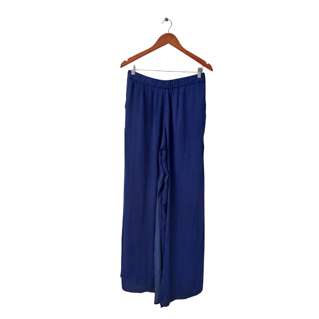 ZARA Blue Wide Leg Cape Style Pants | Pre Loved |